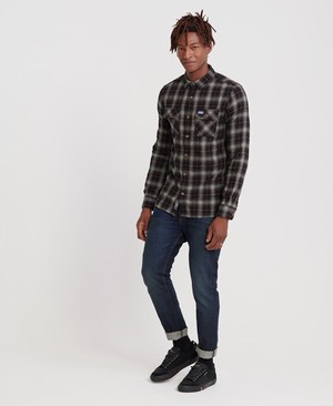 Superdry Classic Lumberjack Férfi Hosszú Ujjú Ing Fekete | SXAKR8267